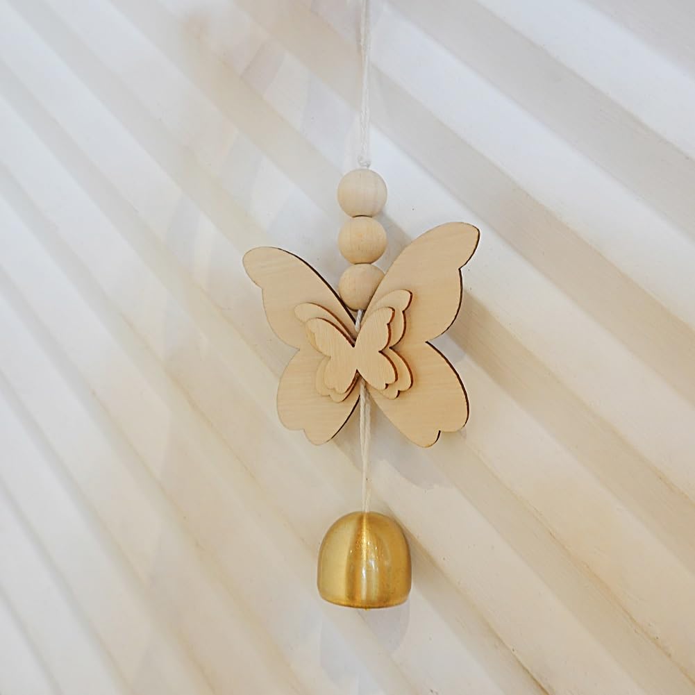 Butterfly Hanging Bell for Door Opening - Good Luck Decoration for Entrance, Window, and Wall - Wind Chime Home Decor