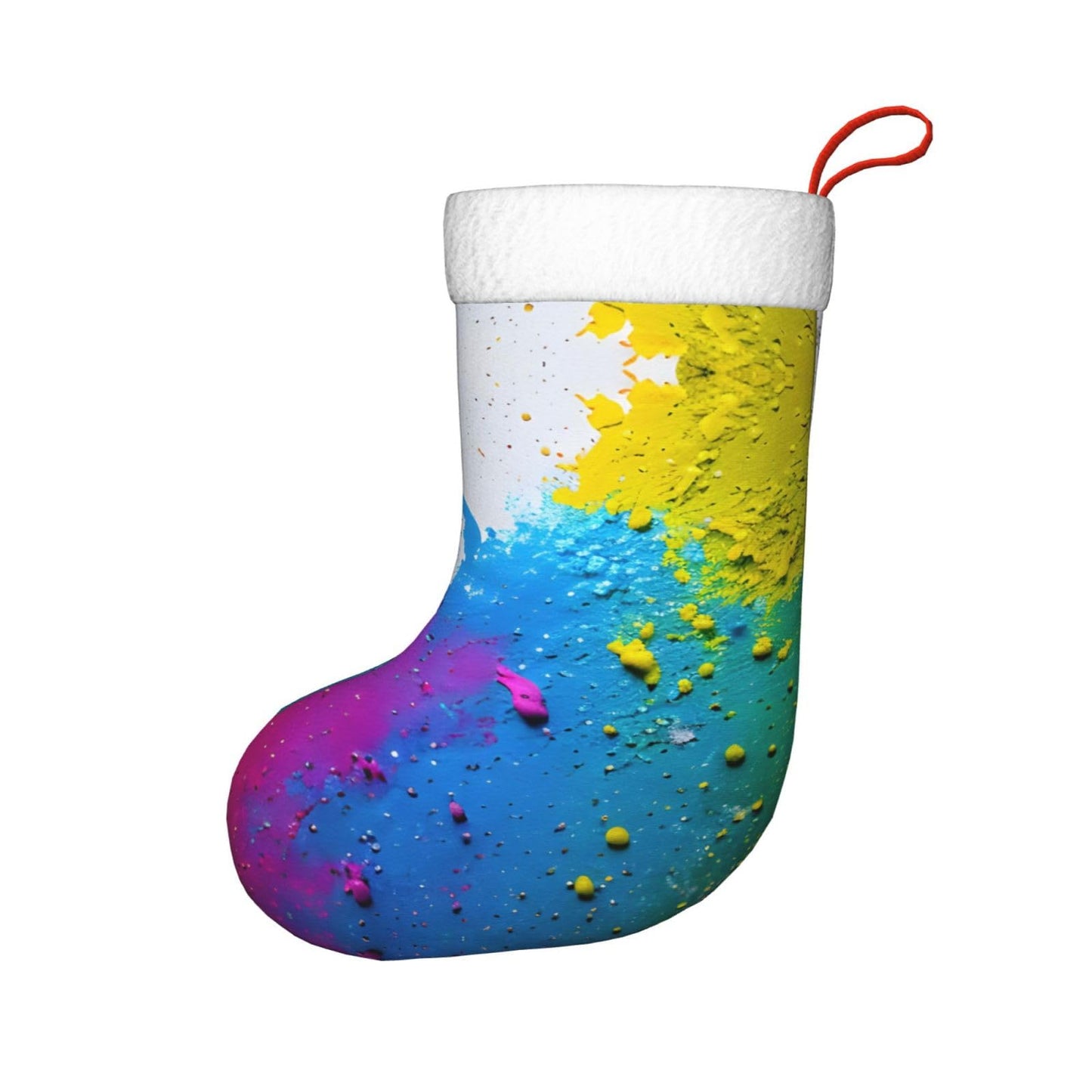 KOPUUYRD Paint Splatter Backdrop Print Luxurious Holiday Socks,Unique Christmas Socks for Joyful Season,Festive Ornament Classic