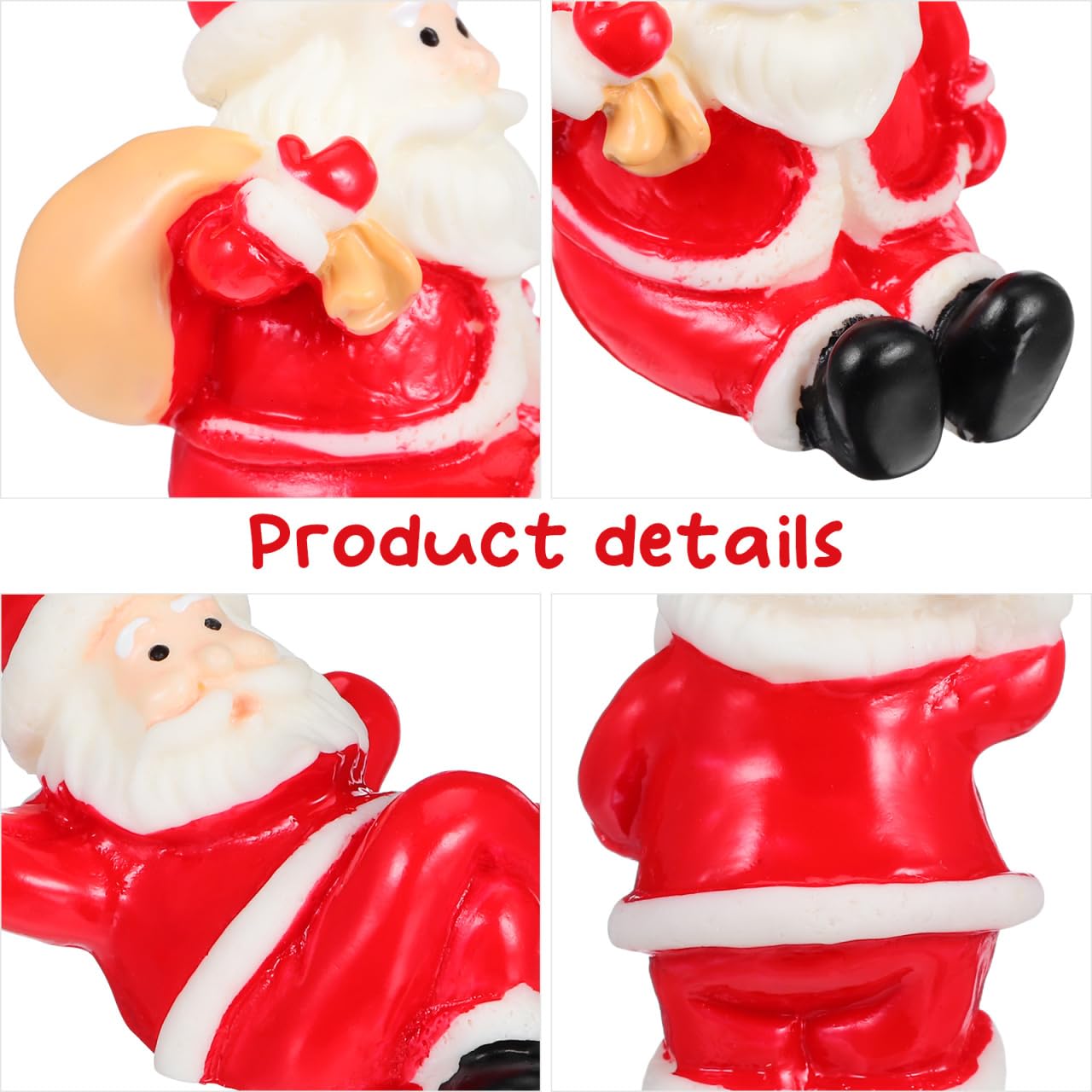 IMIKEYA 12pcs Christmas Santa Claus: Miniatures Santa Figurines Mini Christmas Figurines Landscape Decorations for Xmas Home Table Decor