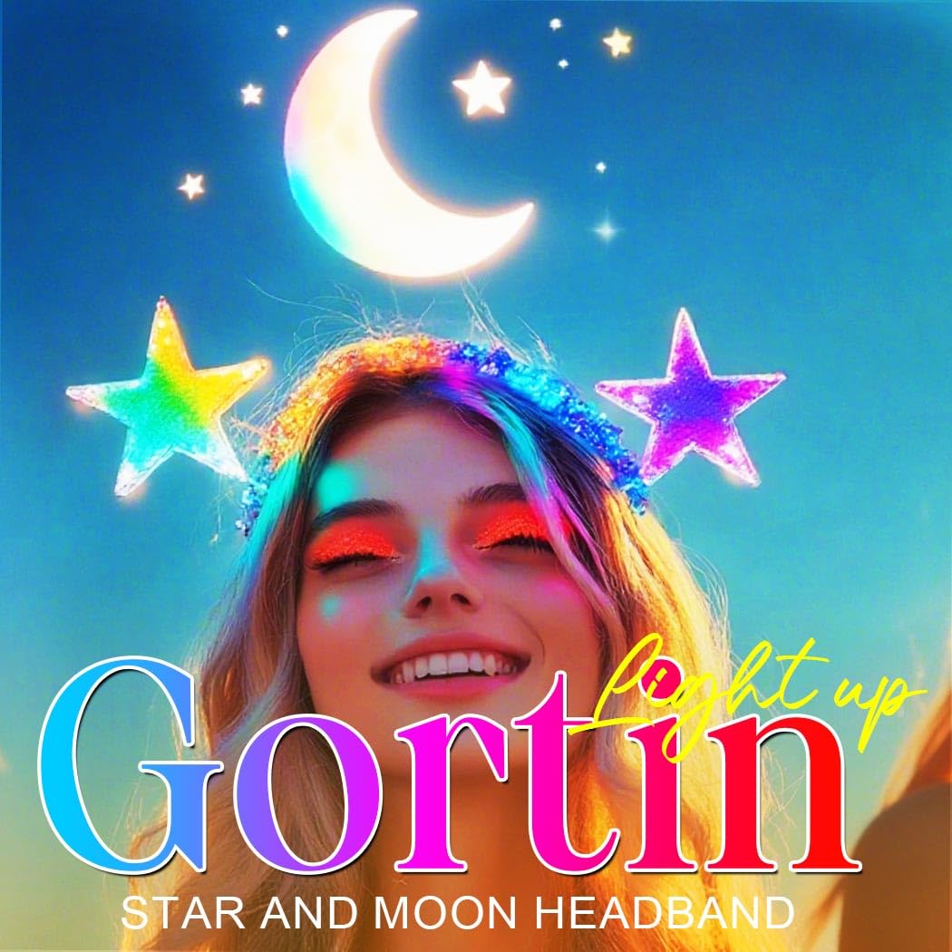 Gortin Light up Star Hair Clips Christmas Headpiece LED Holiday Costume Hair Accessories for Women