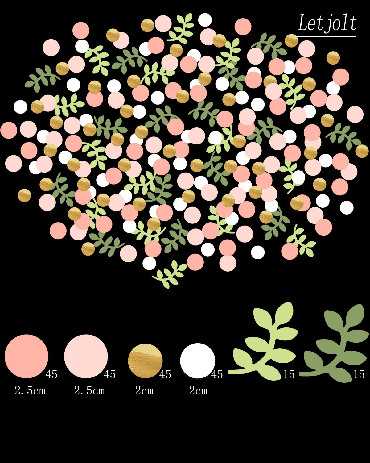 Baby Shower Confetti Greenery Table Decorations Golden Pink Eucalyptus Glitter Green Scatter Flamingo Girls Boho Theme Party Bridal Shower Party Wedding Nursery Decor Supplies 210 Pcs
