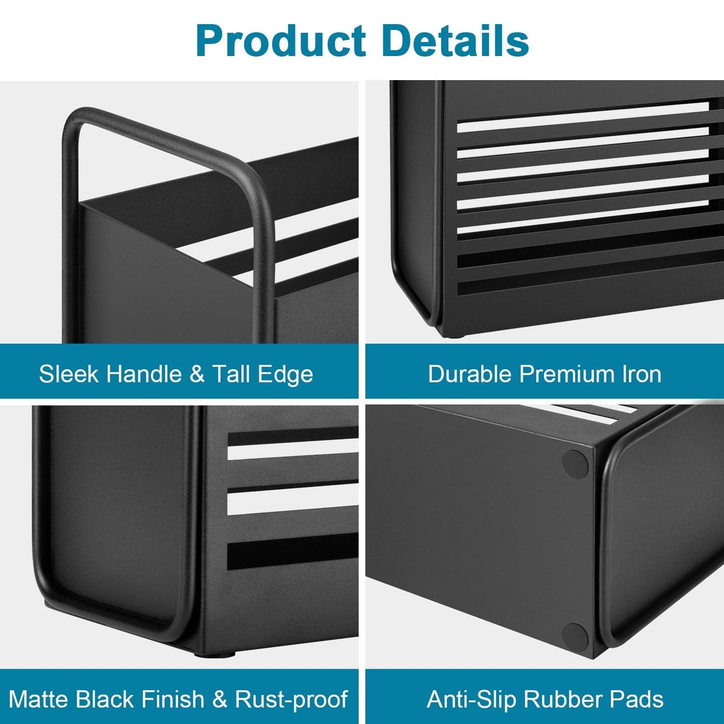Aisung Magazine Rack, Magazine File Holder Mail Organizer Folder Organizer Bin for Magazines, Books, Newspapers, Tablets in Home, Office, Black