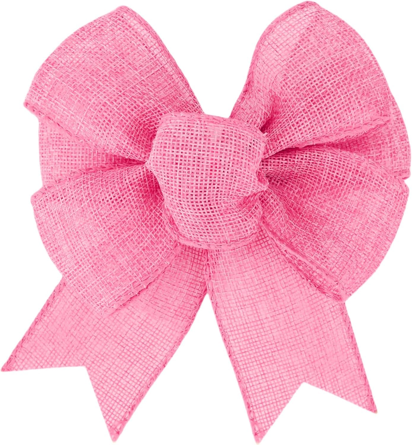 Meseey 8 Pcs 6 Inch Wired Pink Bows, Premade Decorative Bows for Easter Wreaths, Front Door Decor, Gift Wrapping, Tree Topper, Spring Party Decorations