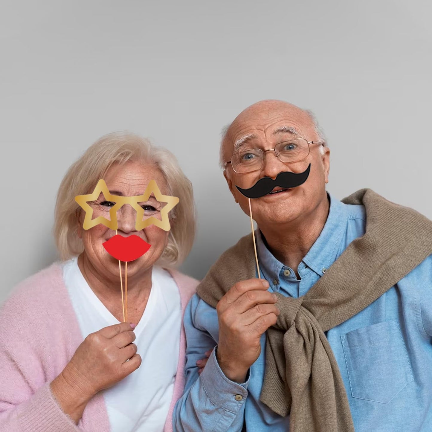 LINGTEER Happy 90th Birthday Party Photo Booth Props,Cheers to 90th Birthday Ninety Years Old Bday Party Centerpieces Props Decorations Sign.