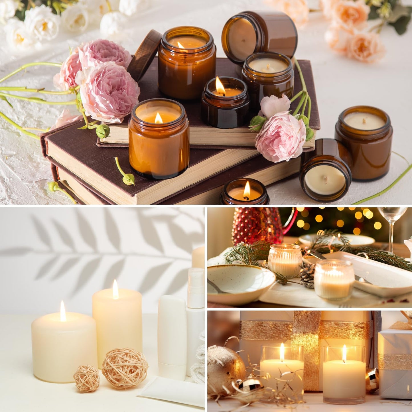 FUHITIM Soy Candle Wax for Candle Making 5 lbs Bag, Premium Natural Soy Wax Flakes, No additives and Pure, 100 Cotton Candle Wicks, 100 Wick Stickers, & 2 Centering Devices