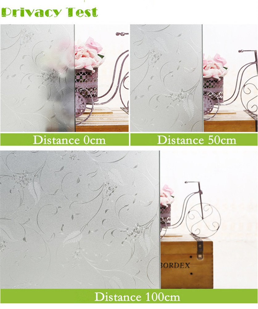 Niviy Window Privacy Film Static Cling Non-Adhesive Window Film Frosted Glass Bathroom Door Decoration Privacy Covering (17.7"x 78.7")