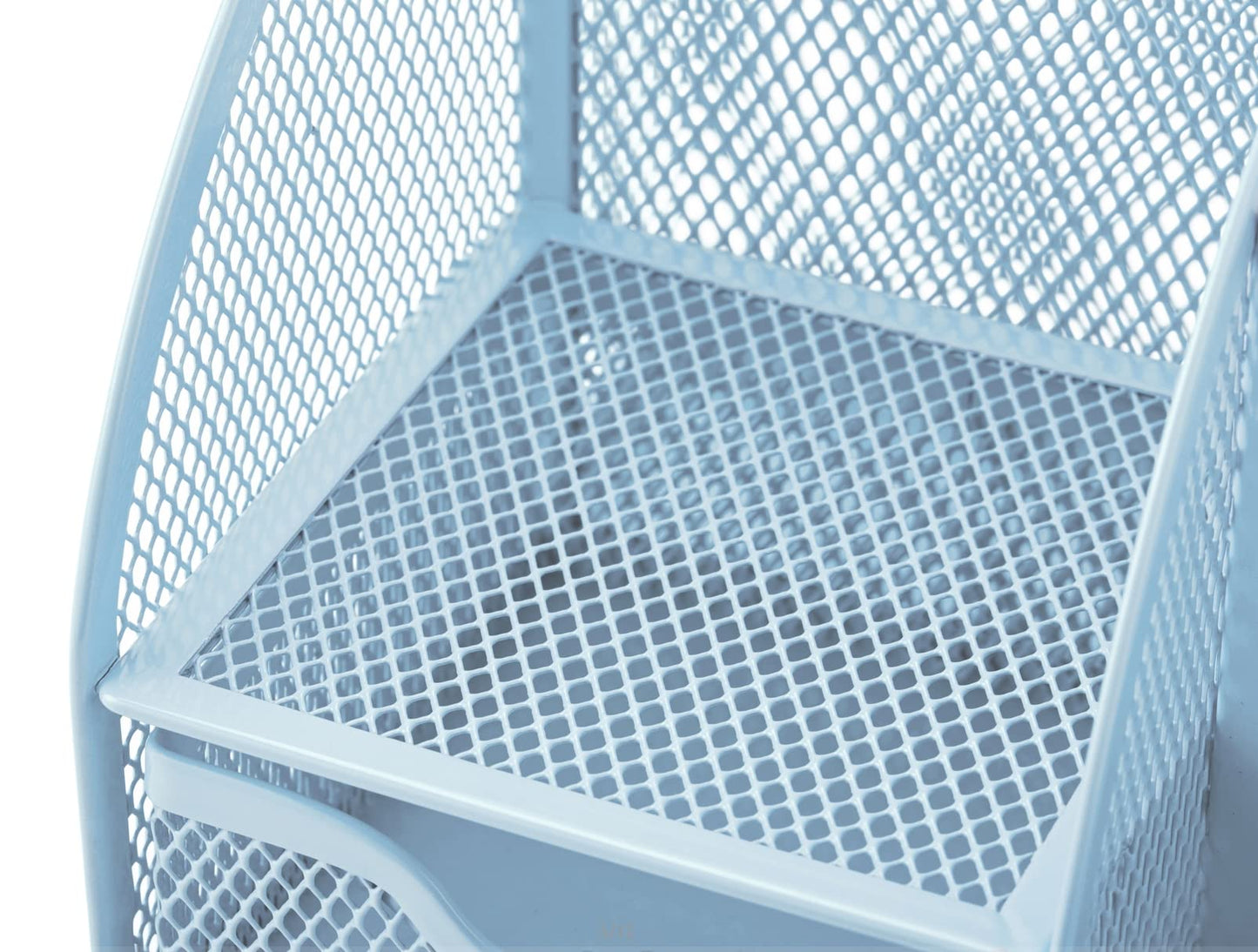 Annova Mesh Desk Organizer Office with 7 Compartments + Drawer/Desk Tidy Candy/Pen Holder/Multifunctional Organizer (New Blue23)