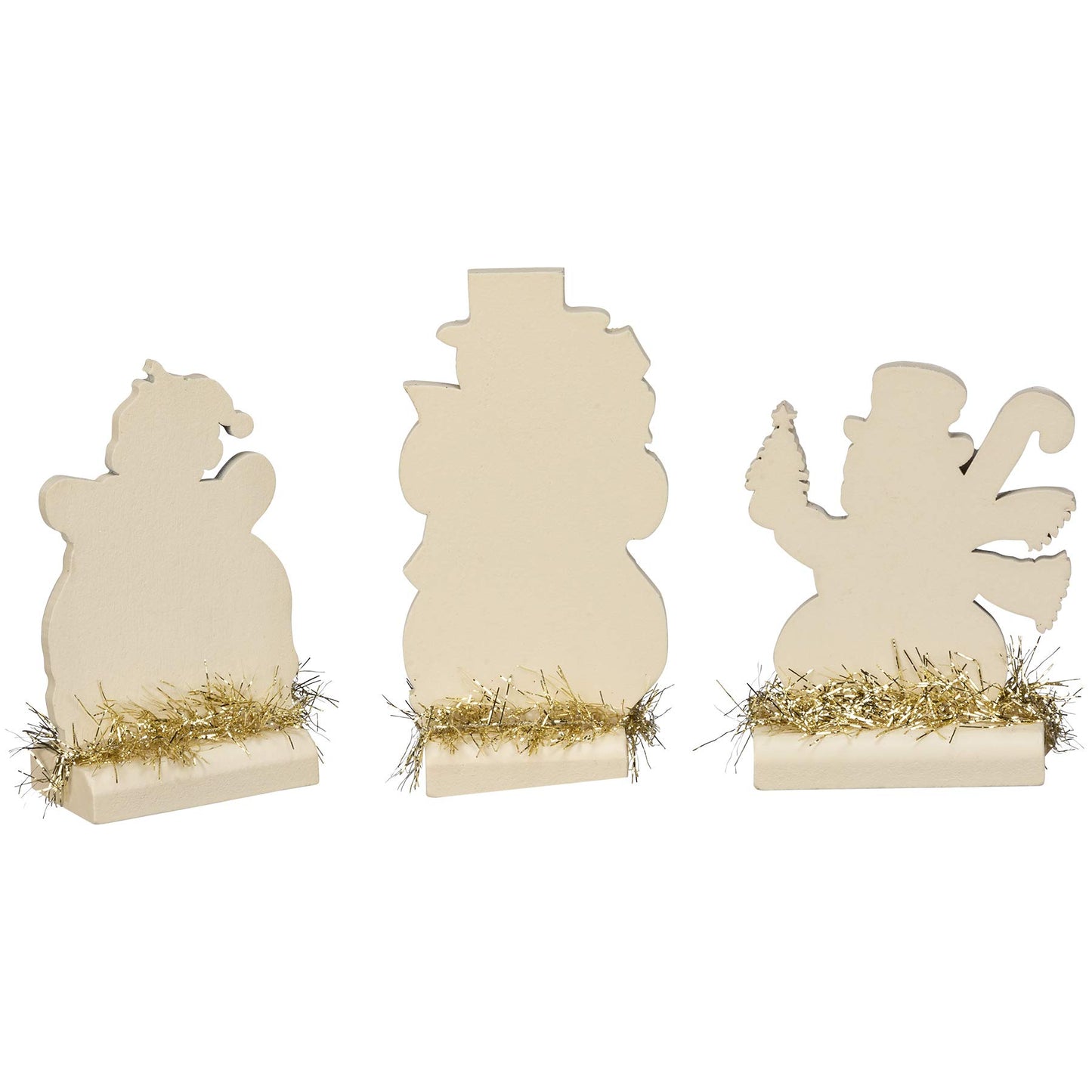 Primitives by Kathy Vintage Christmas Stand Up Set, Set of 3, Retro Snowmen, 3 Piece, 32297