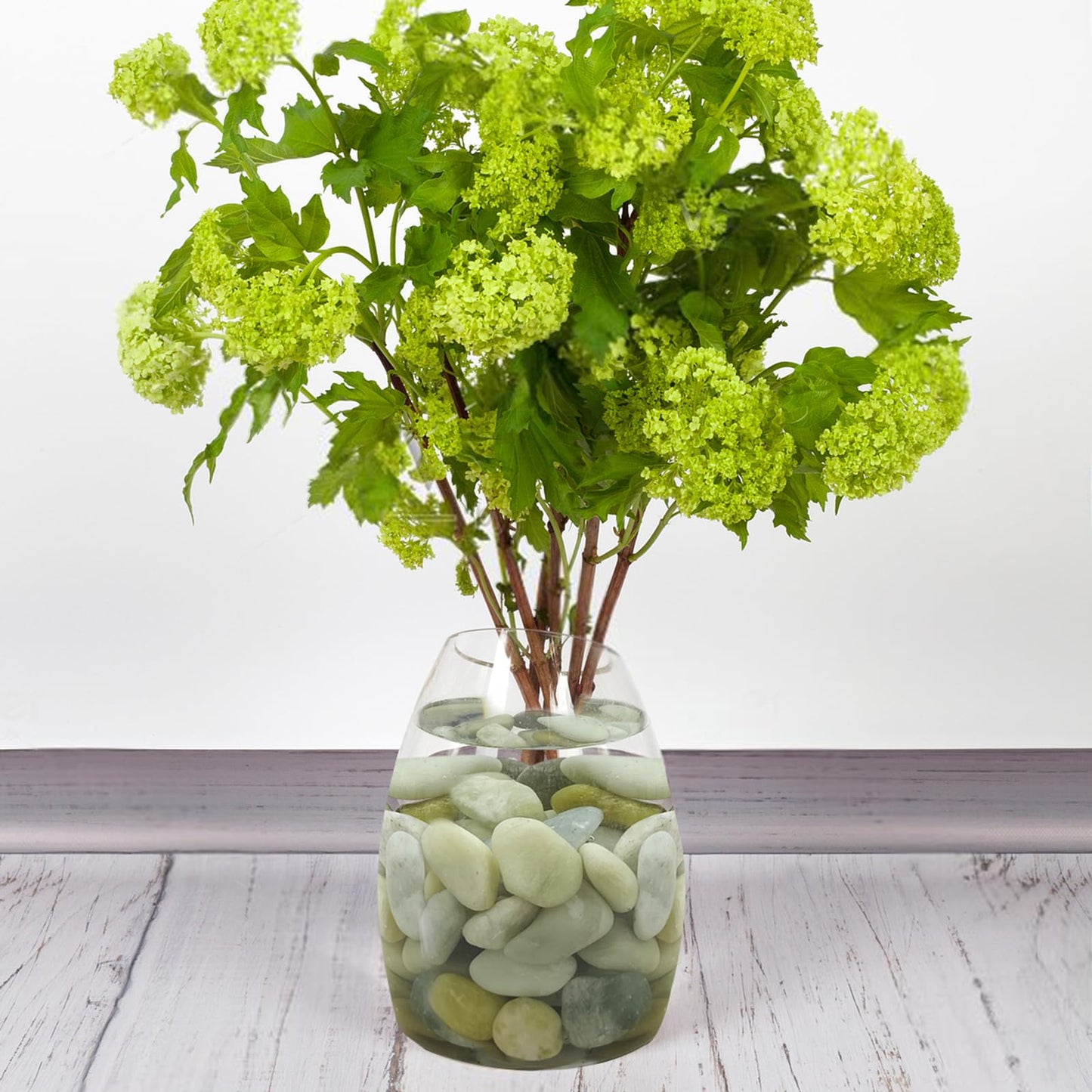FANTIAN 5 lbs Green River Rocks for Plants, 1-2 Inch Polished Jade Pebbles for Indoor Plants, Decorative Rocks for Succulent, Landscaping, Vases, Yard and Garden