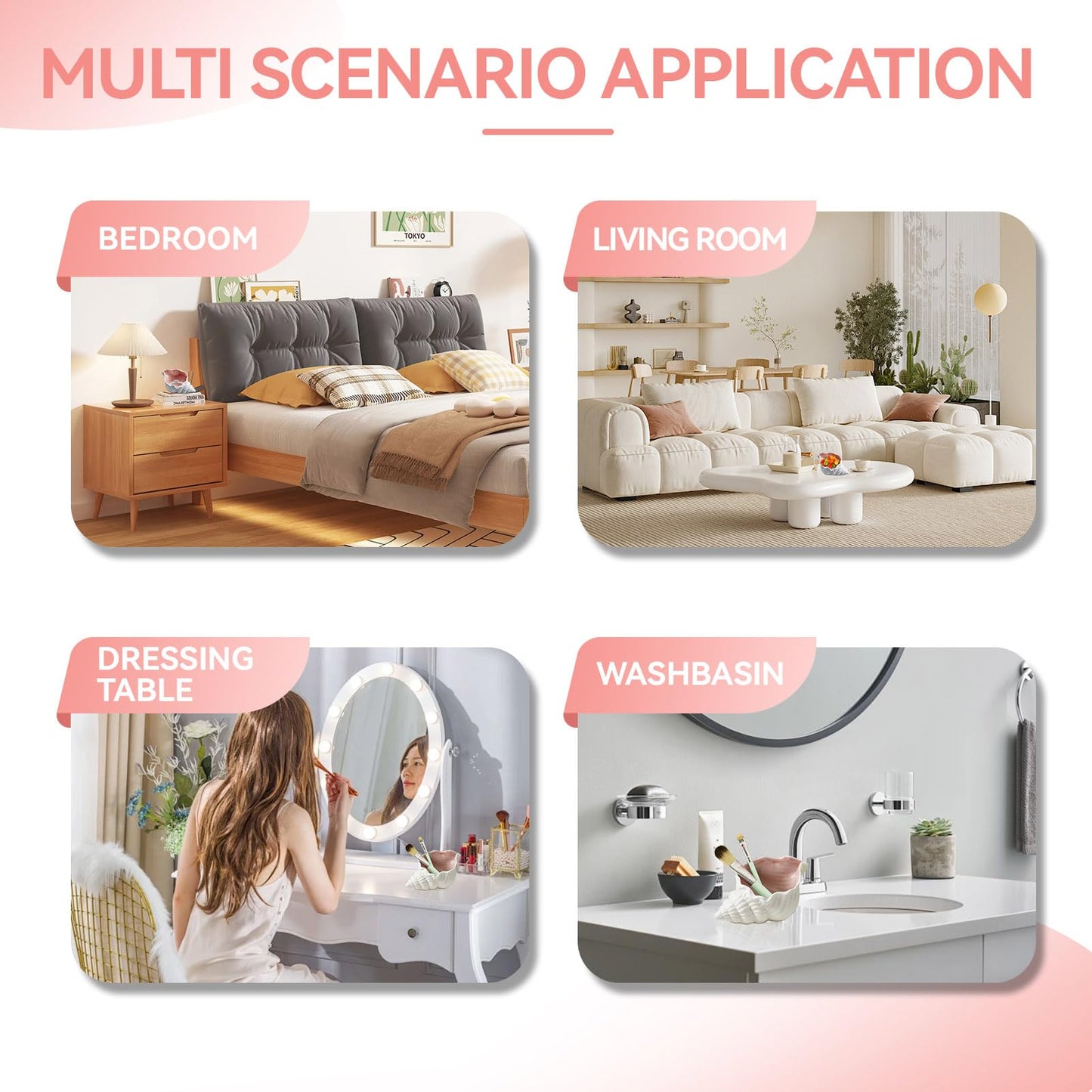 Frdhee Pink Ceramic Conch Jewelry Tray, Conch Shape Jewelry Dish Ceramic Holder Ring Trinket Plate Ocean Coastal Decor Jewelry Plate Tray Key Bowl for Jewelry Christmas Room Beach Decor