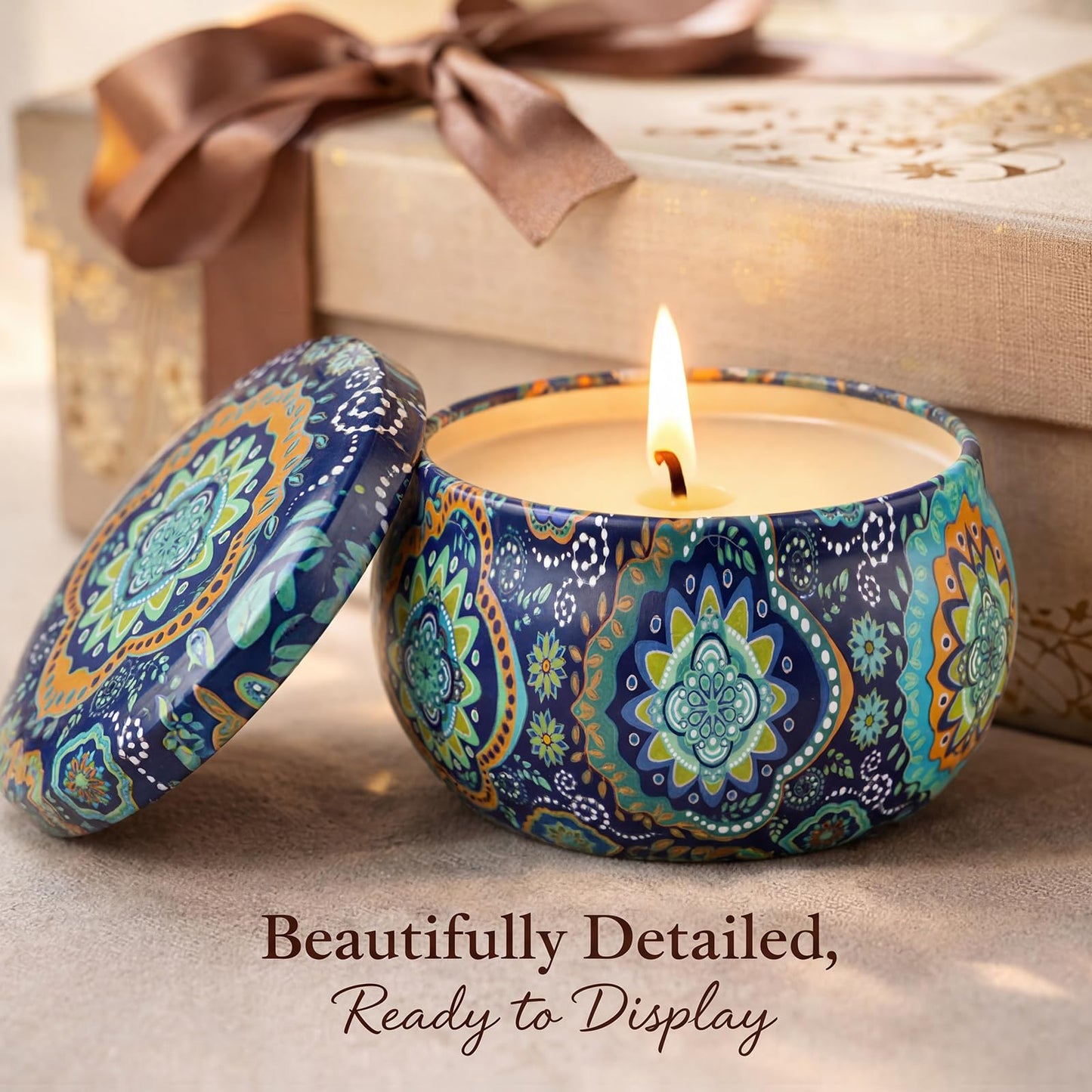 Scented Candles Gift Set, 12 Pack Soy Wax Candles for Home, 12 Scents, Aromatherapy Travel Tins with Gift Box for Women, Birthday, Housewarming, Relaxation