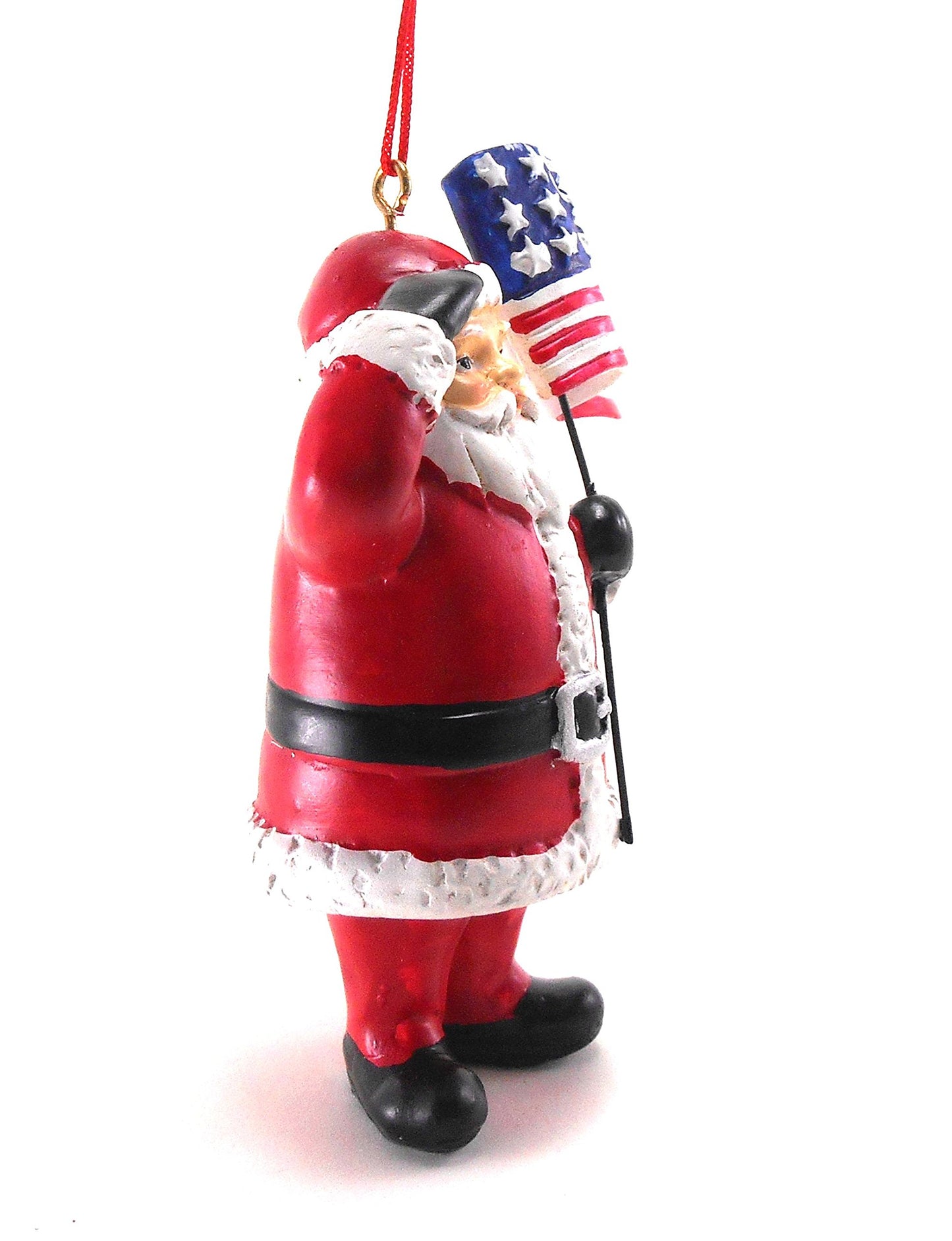 Patriotic Santa Ornament 3-1/2 IN. x 2-3/4 IN. x 1 IN.