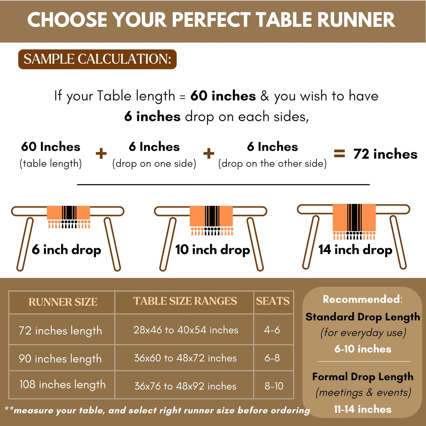 Native Fab Stripe Table Runner - 72 Inches Long Boho Table Covers with Tassels - 100% Cotton, Tight Weave, Non Slip Tablerunner for Dining, Kitchen, Dresser, Wedding, 14"x72" - Light Blue & White