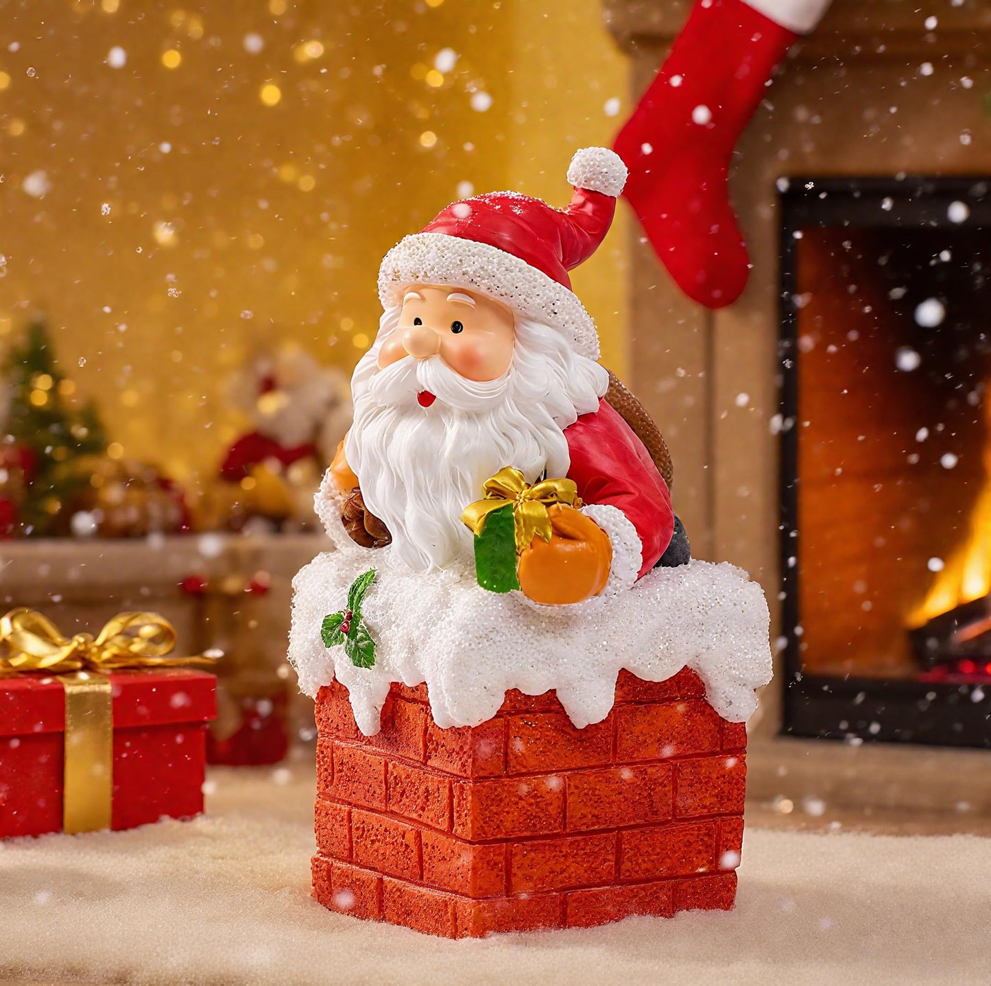 Christmas Santa Claus Decoration for Home, 6.7in Holiday Figurine,Christmas Gift For Mom,GrandMom,Friends