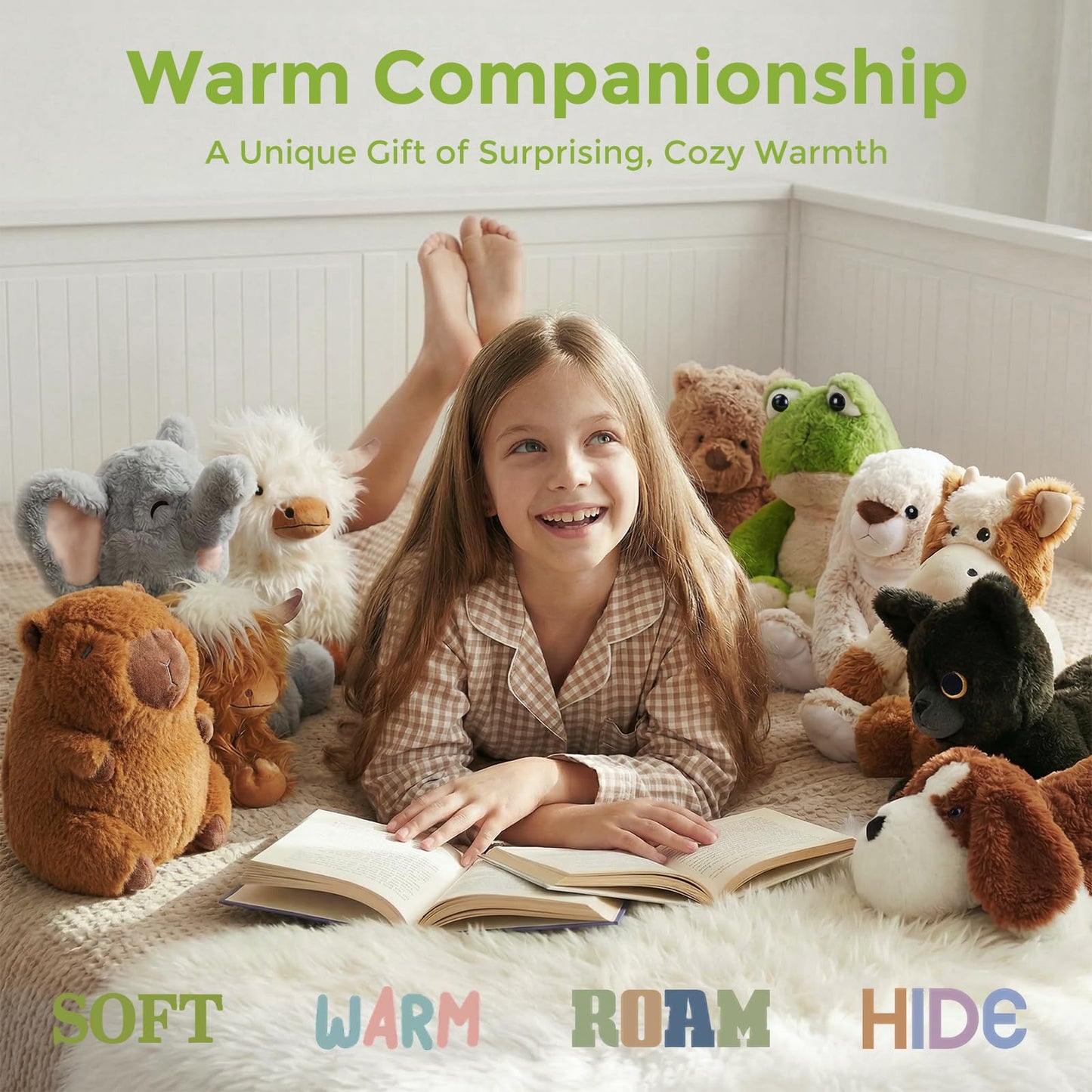 LURKOMEMO Microwavable Weighted Frog Plush,Heating Pad Stuffed Animals for Period Cramps, Heatable&Coolable Frog Stuffed Animal Toy with Lavender Scented for Pain Stress, Cozy Gifts for Kids Women