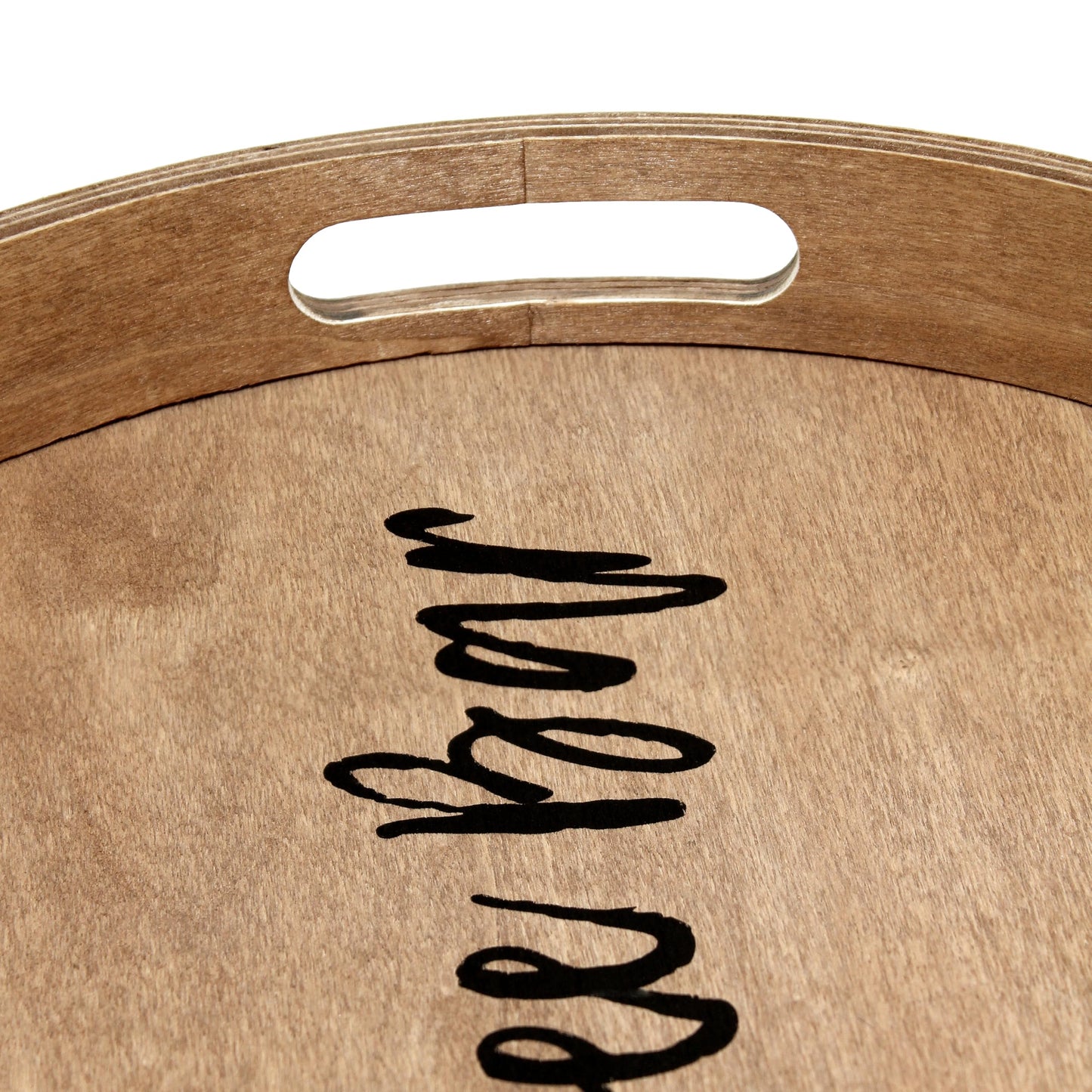 Elegant Designs HG1030-NCB 13.75" Sip & Serve Stylish Wooden Decorative Serving Tray, for Home Décor, Living Room, Counter, Coffee Bar in Natural Wood