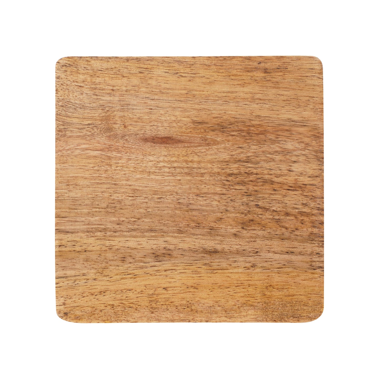 Set of 6 Wood Coasters - Natural Mango Wooden Coasters for Drinks, Beverages, Wine Glasses & Bar Glasses - Rustic & Durable Drink Coasters - Coaster Set for Home, Kitchen, Dining, Bar Decor