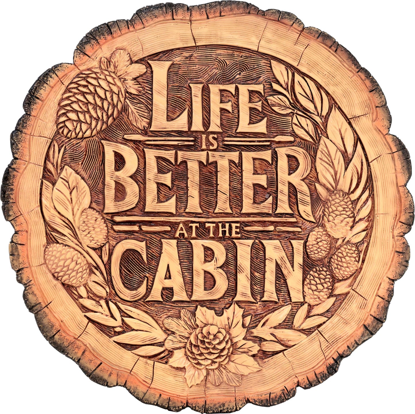 Spoontiques - Garden Décor - Better at The Cabin Stepping Stone - Decorative Stone for Garden