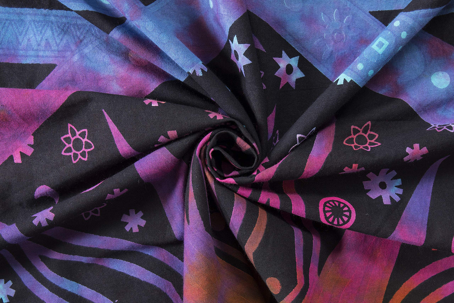 Popular Handicrafts Indian Burning Sun Hippie Mandala Window Curtains - Gypsy Tye Dye Bohemian Sun Moon Beautiful Drapery Bedroom Living Room Balcony Valance Panels Purple