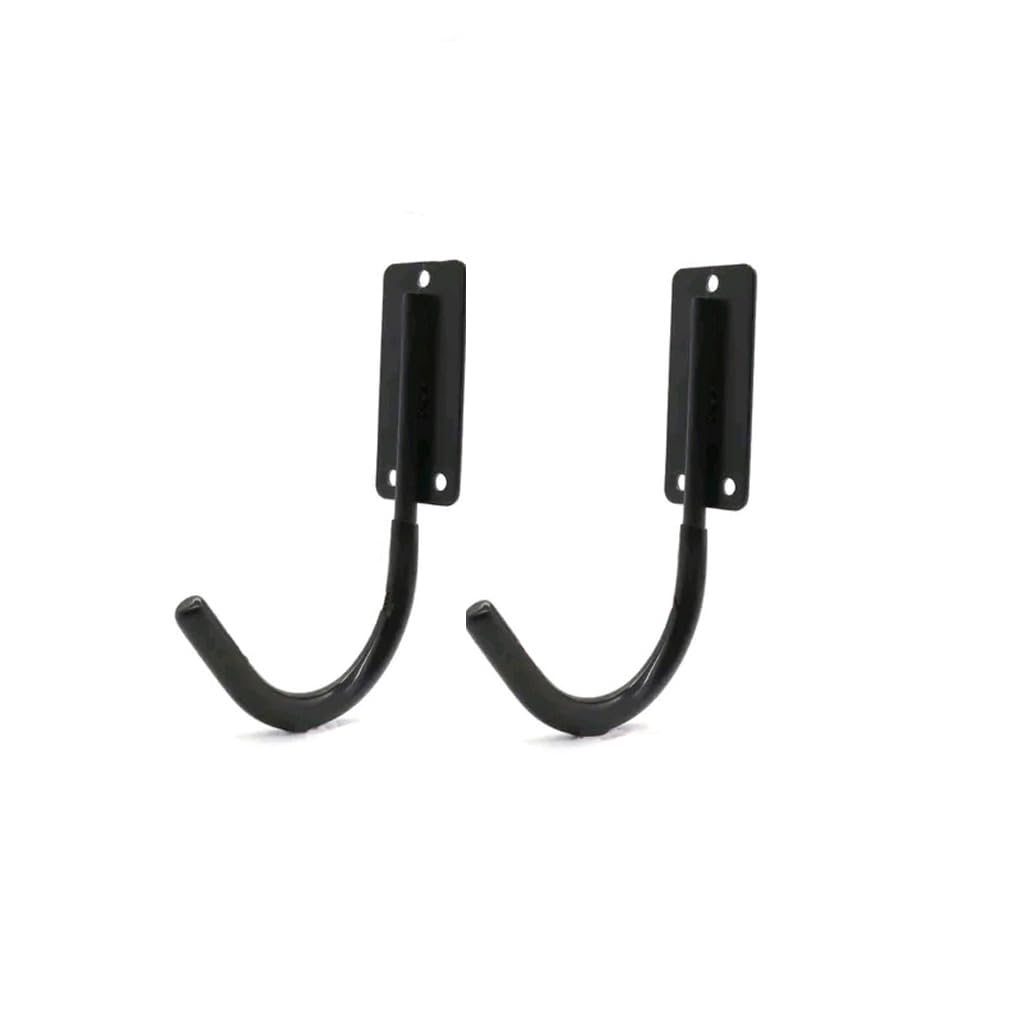mkki Telescoping Ladder Hanger, Garage Wall Hooks, Folding Step Stool Hook, Wall Mount Hanger Organizer for Ladders, Utility Hooks for Garage Tool Organizers and Storage (2Pcs)