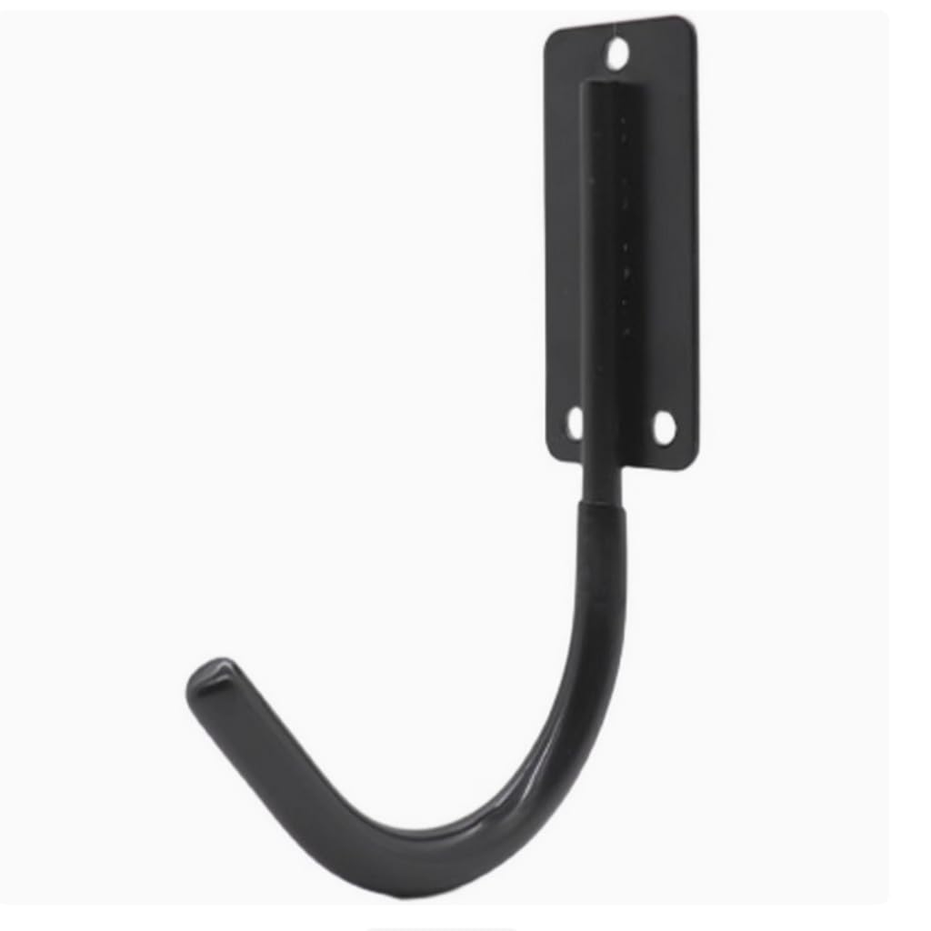 mkki Telescoping Ladder Hanger, Garage Wall Hooks, Folding Step Stool Hook, Wall Mount Hanger Organizer for Ladders, Utility Hooks for Garage Tool Organizers and Storage (2Pcs)