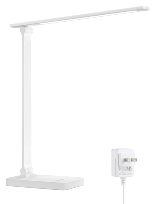 Lepro LED Desk Lamp, Metal Desk Light 9.5W 800lm, Forbes Vetted Best Task Lamp, 5 Color Modes 5 Brightness Level, Dimmable Home Office Desktop Lamp for Reading, Crafting, Sewing, Puzzle, Nail, White