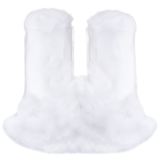 Yolyoo 2pcs Christmas Fake Snow Decoration Fiber Artificial Snow Indoor Fluffy Snow Blanket for Christmas, Village Displays, Winter Mantle Village,Under The Christmas Tree (200g)