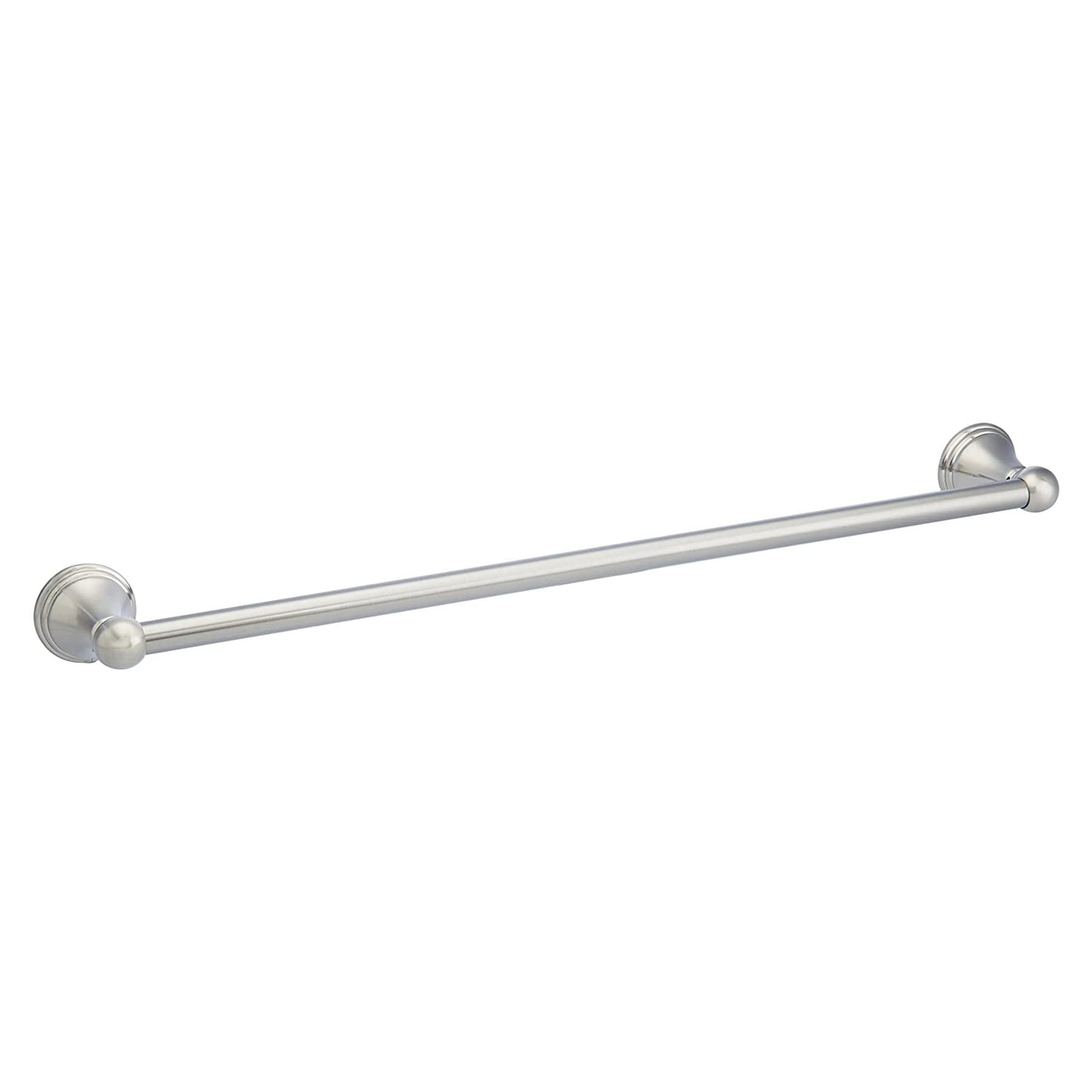 Amazon Basics 5 Piece Bathroom Hardware Set, Satin Nickel, Towel Bar, Toilet Paper Holder, Towel Ring, Robe Hook, AB-BR817-SN