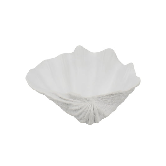 ALIWINER Small White Scalloped Clam Shell Bowl Sea Shell Decor for Nautical Beach House,Coastal Decor Gift of Housewarming and Wedding Party