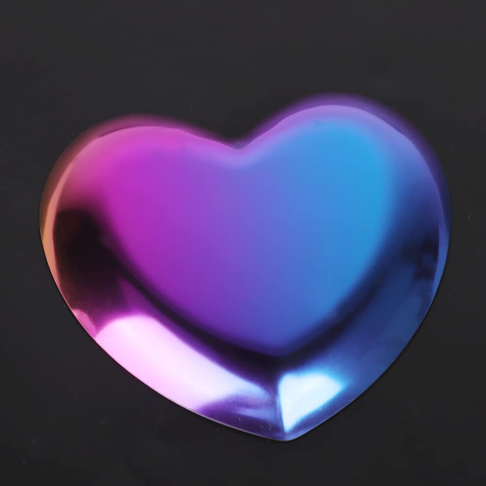 Stainless Steel Jewelry Tray, Heart Shaped Trinket Dish for Rings Earrings Necklaces Bracelet Watch Keys, Plate Tea Tray Fruit Tray Cosmetics Jewelry Organizer Box(Colorful)
