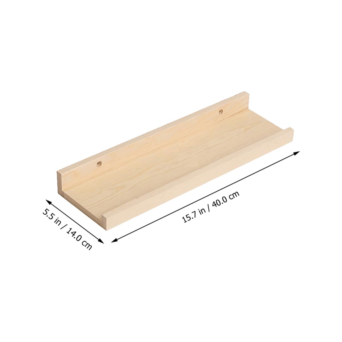 jojofuny Wooden Wall Mounted Shelf 40x14cm Entryway Accessory Sundries Storage Rack Floating Wall Shelf for Living Room Home Organization