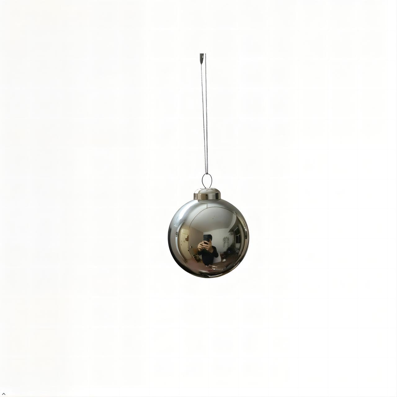 SUCREVING 6 Pack 2.4 Inch(6cm) 304 Stainless Steel Gazing Ball,Hanging Ornaments for Christmas, Wedding, Home & Holiday Decor(Silver)