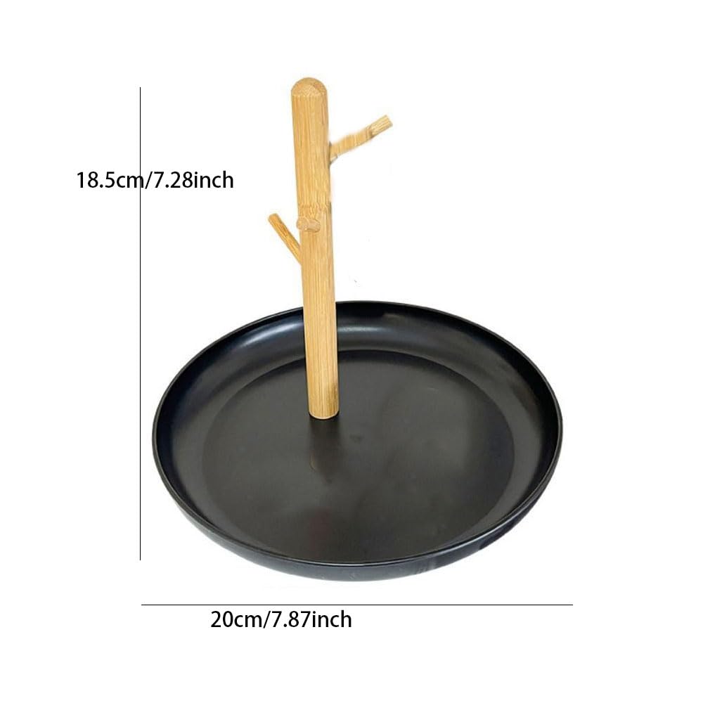 Key Tray for Entryway Table, Detachable Storage Tray, Miscellaneous Organizer Wooden Jewelry Display Plate Desktop, Perfect for Ring Holder, Jewelry Dish