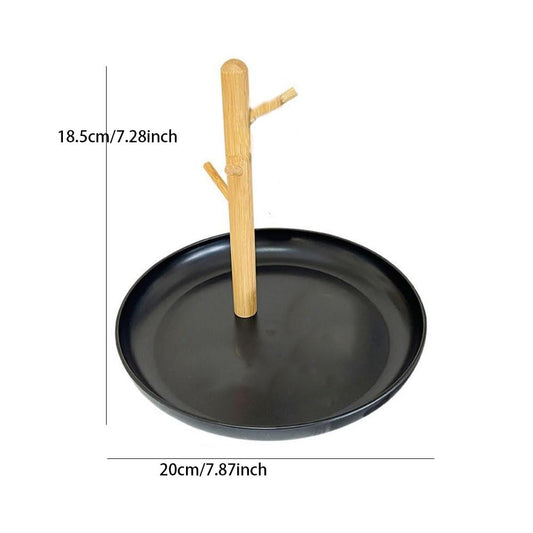 Key Tray for Entryway Table, Detachable Storage Tray, Miscellaneous Organizer Wooden Jewelry Display Plate Desktop, Perfect for Ring Holder, Jewelry Dish