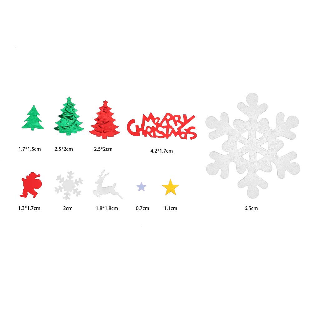 CCINEE Metallic Foil Sequins Bright Table Decoration Set - 100g, 4800 Pieces, Christmas & New Year