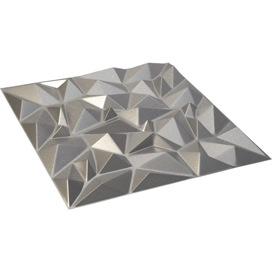 Ekena Millwork 19 5/8"W x 19 5/8"H Leto EnduraWall Decorative 3D Wall Panel, Dark Steel (Covers 2.67 Sq. Ft.