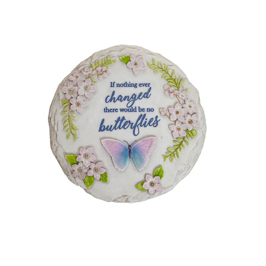 Spoontiques - Garden Décor - Butterflies Stepping Stone - Decorative Stone for Garden