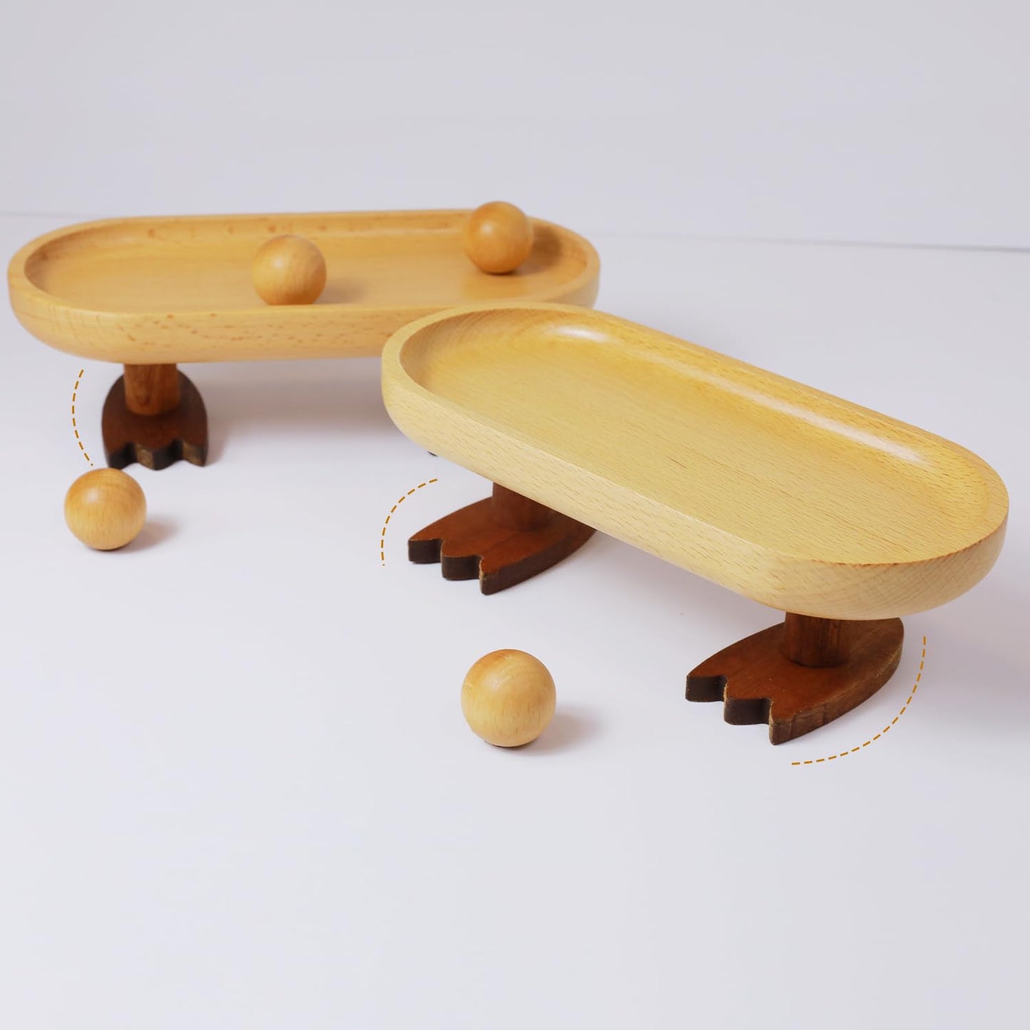 Cut-Nic Wood Key Tray for Entryway Table, Key Bowl, Jewelry Tray, Valet Tray with 2 Cute Duck Feet, for Rings, Wallet, Watch, Remote, Coin, Bracelets