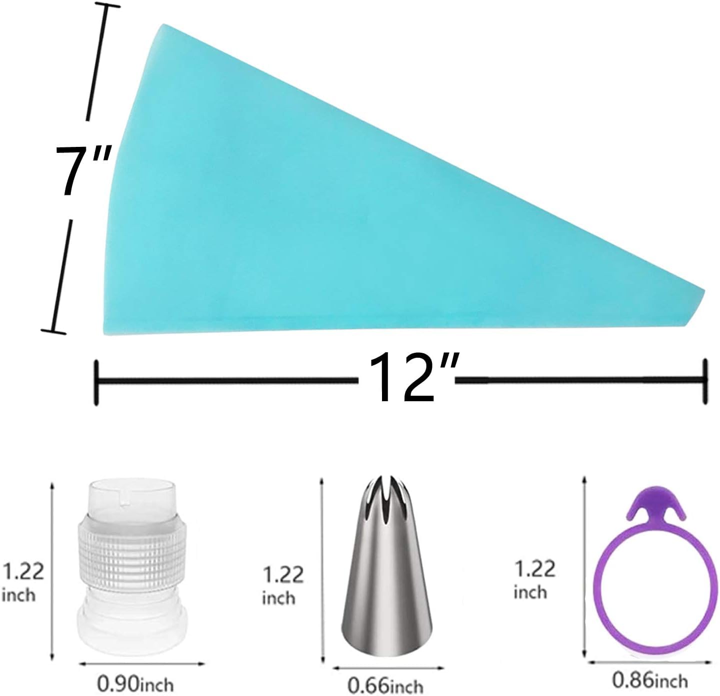 Piping Bags and Tips Set, Cake Decorating Kit Supplies, Frosting Piping Kit for Baking with Pastry Bags and Tips, Standard Converters, Silicone Rings, Reusable Piping Bags for Cookie Icing, Cupcake