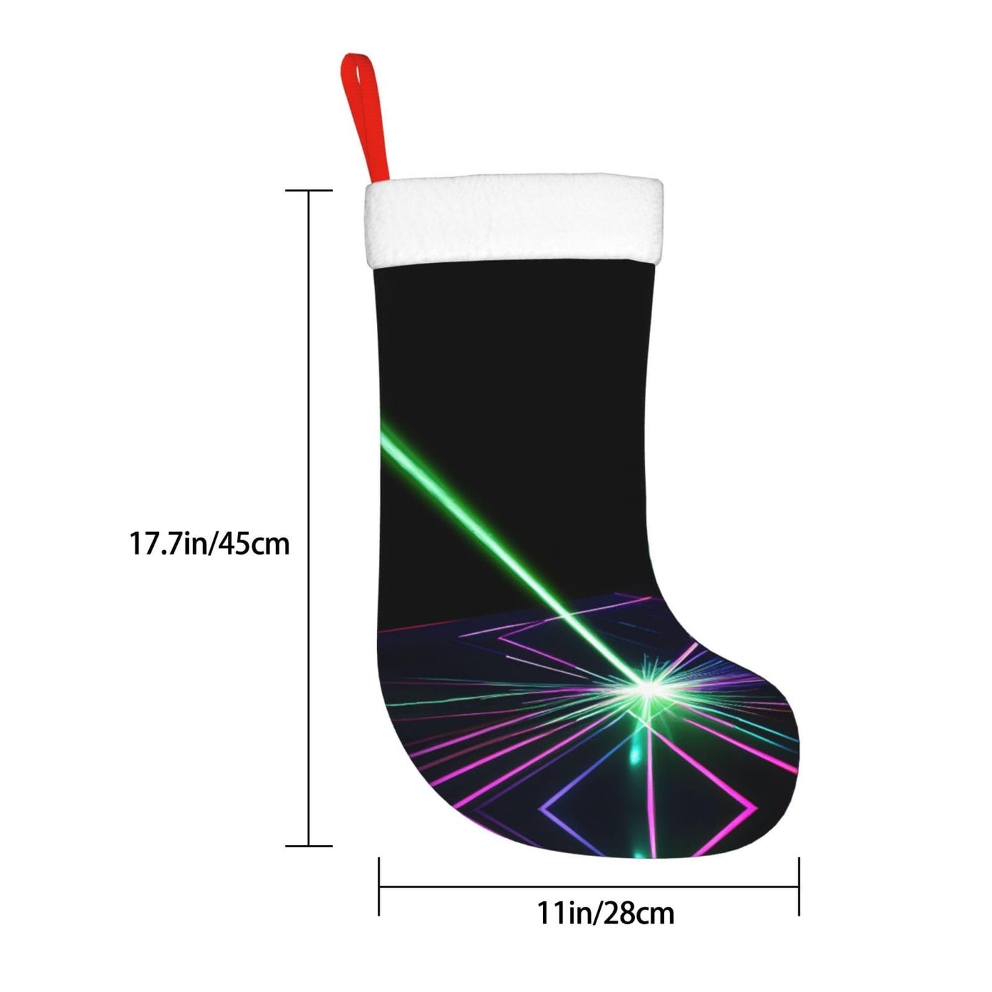 KOPUUYRD Laser Lights Print Luxurious Holiday Socks,Unique Christmas Socks for Joyful Season,Festive Ornament Classic
