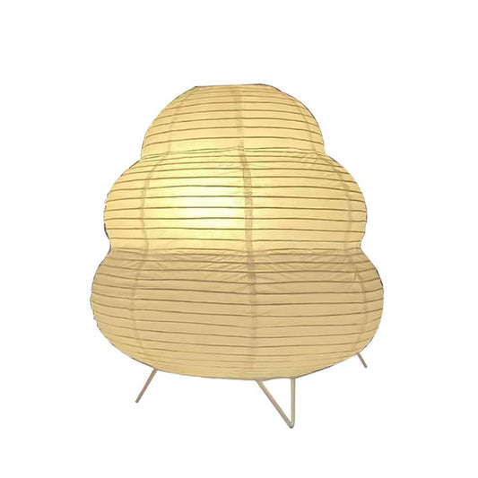 Fosinz Cute Paper Lamp, Ambient Lighting Lamp, Cozy Accent Side Table Lamp, Small Warm Glow Light for Bedroom Living Room Desk (White, 10inch)