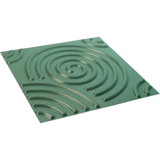 Ekena Millwork 19 5/8"W x 19 5/8"H Spiral EnduraWall Decorative 3D Wall Panel, Sea Mist (Covers 2.67 Sq. Ft.