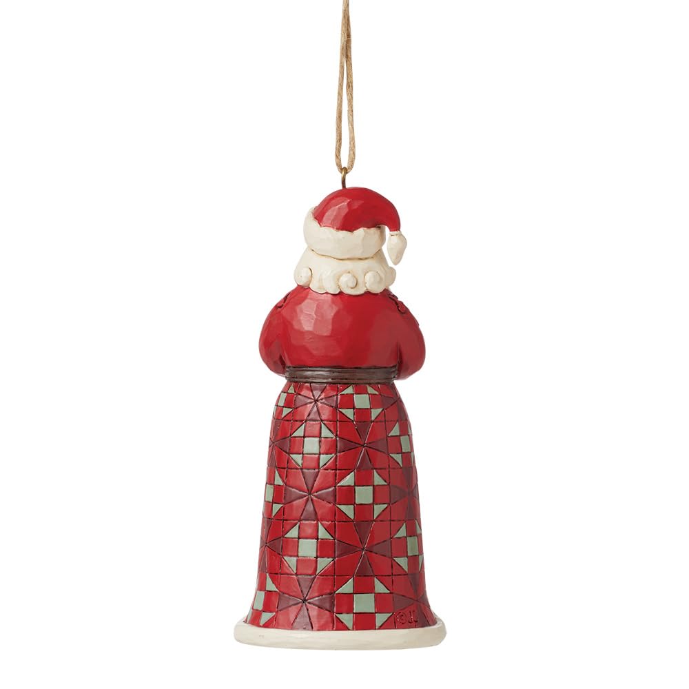 Enesco Jim Shore Heartwood Creek Santa Standing with Christmas Tree Hanging Ornament, 4.53 Inch, Multicolor