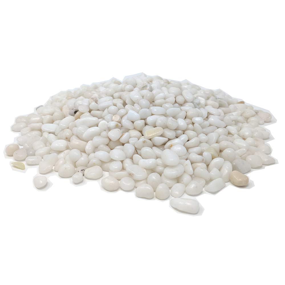 Midwest Hearth Decorative Polished White Pebbles 3/8" Gravel Size (2-lb Bag)