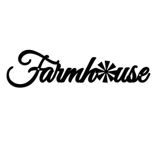 Metal Farmhouse Signs with Windmill, Rustic Farmhouse Letters Sign Wall Art for Living Room Kitchen Entryway Dining Room Bedroom 4.1x16 inches