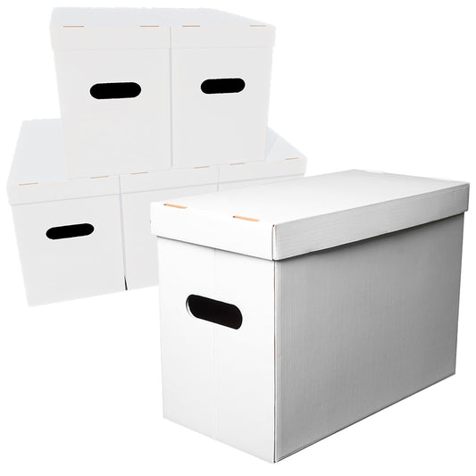 NUMINA Comic Book Boxes – 6 Pack Short Boxes | Fits 150–175 Comics | Comic Book Storage Organizer for Silver & Current Age | Durable Stackable Cardboard Box