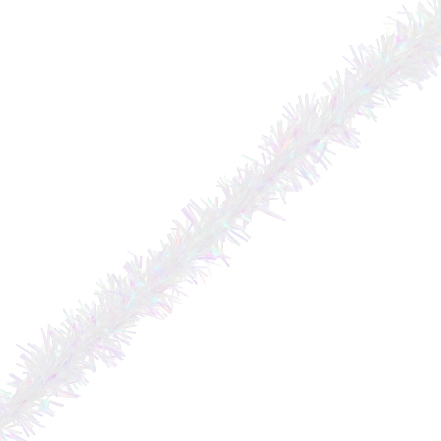 Mandala Crafts Iridescent Tinsel Garland – 30 Feet Thin Metallic Foil Glitter Garland for Christmas Tree, Party, Wedding Decor, and Holiday Decorations