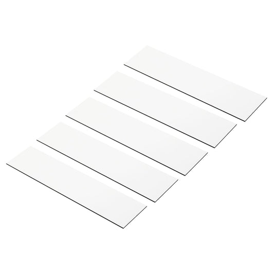 Generic 8"x2" Blank Engraving Name Plate, 5 Pack Personalized Custom Office Desk Name Plates for DIY Laser Printing, White