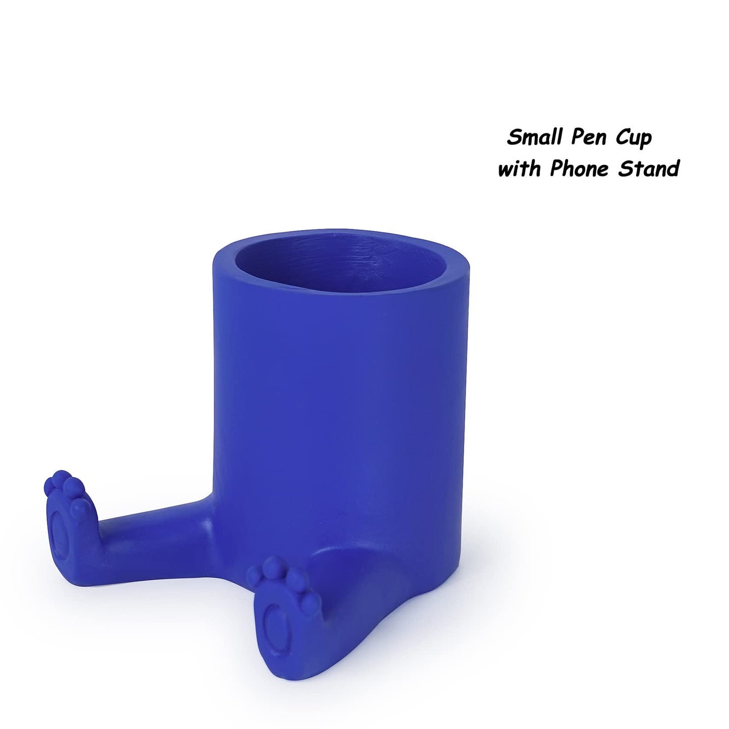 DreamsEden Pen Holder with Phone Stand, Resin Desktop Organizer Cute Pencil Cup Cell Phone Holder for Office Desk Home School