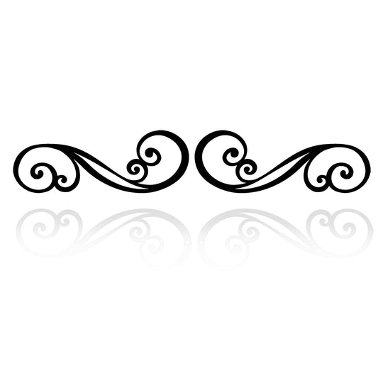 Metal Scroll Wall Art Decor Rustic Iron Wall Scroll Decorations Pair Scroll for Front Porch Above Door Hallway Entryway Living Room